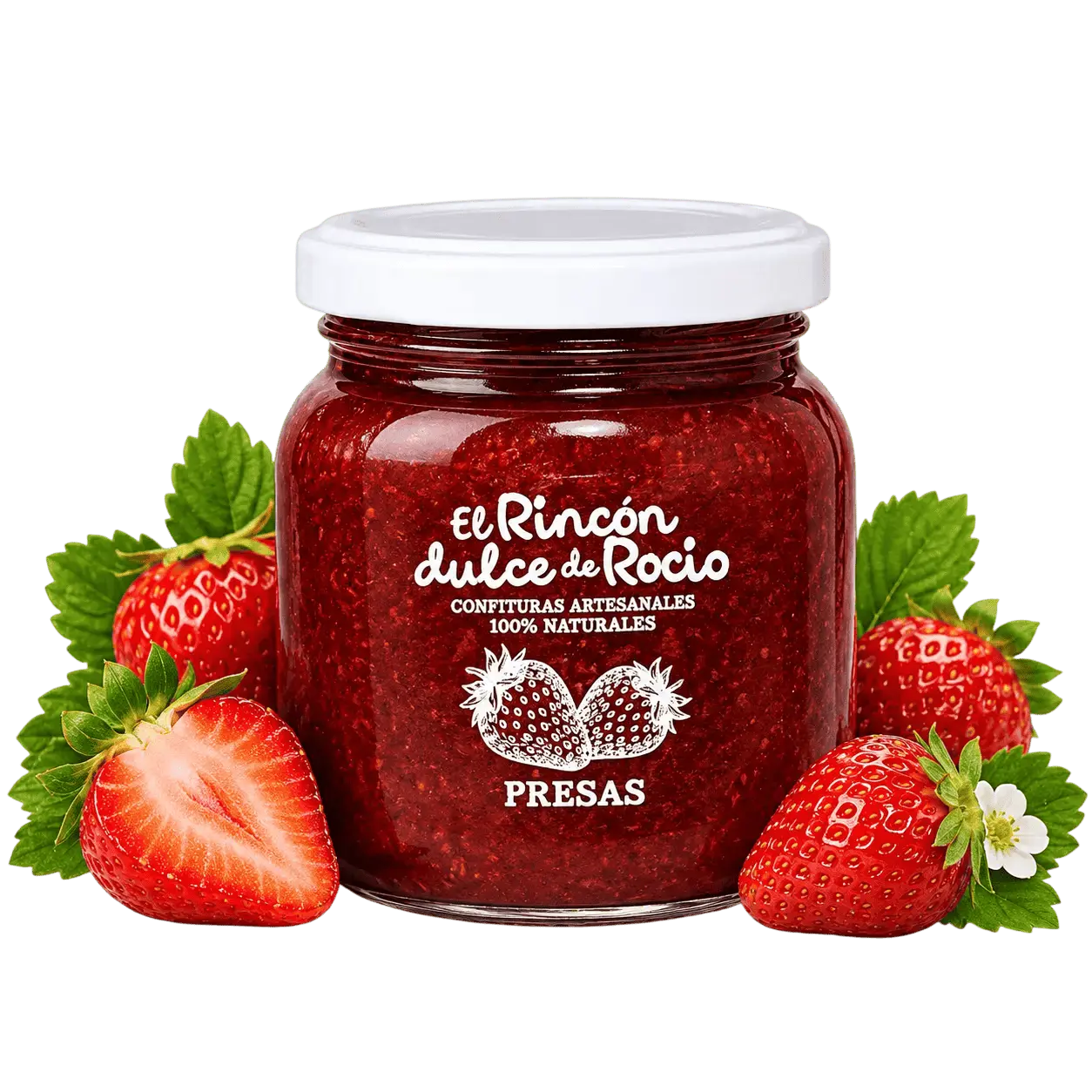 Tarro de mermelada artesanal de fresa